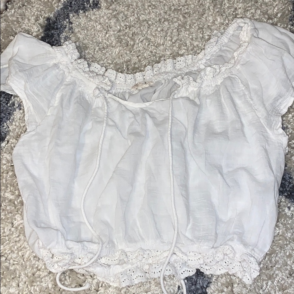 White see through blouse